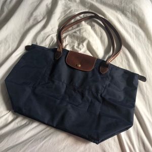 Longchamp navy blue tote